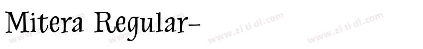 Mitera Regular字体转换
